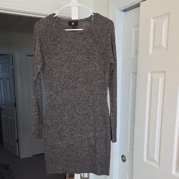 Iz Byer Dresses & Skirts - Elegant Gray Sweater Dress
